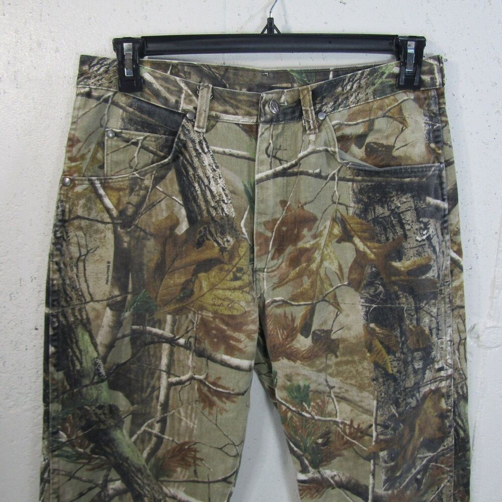 Wrangler PRO GEAR Realtree Camouflage Cargo Pants Men's 33x32 Hunting Outdoor